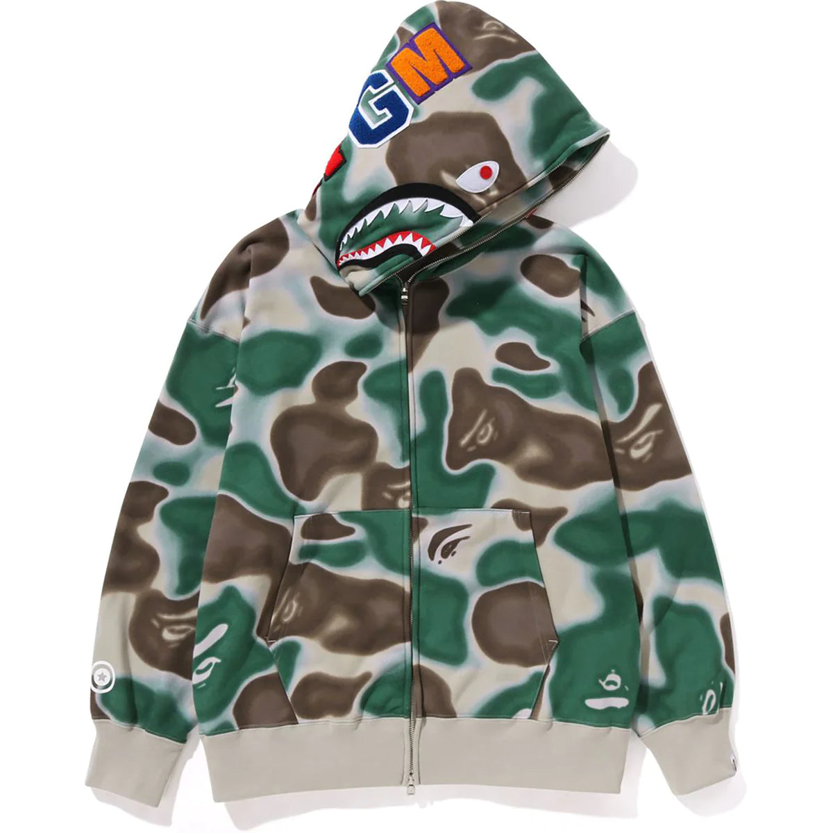 BAPE Liquid Camo Shark Full Zip up