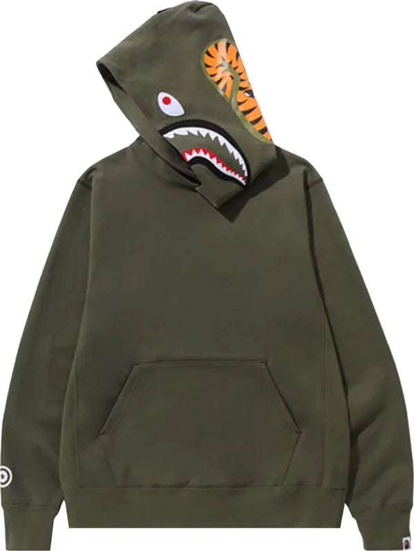 BAPE Shark Pullover Hoodie 'Olive'