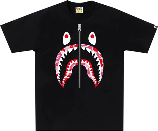 BAPE ABC Camo Shark Tee 'Black/Pink'