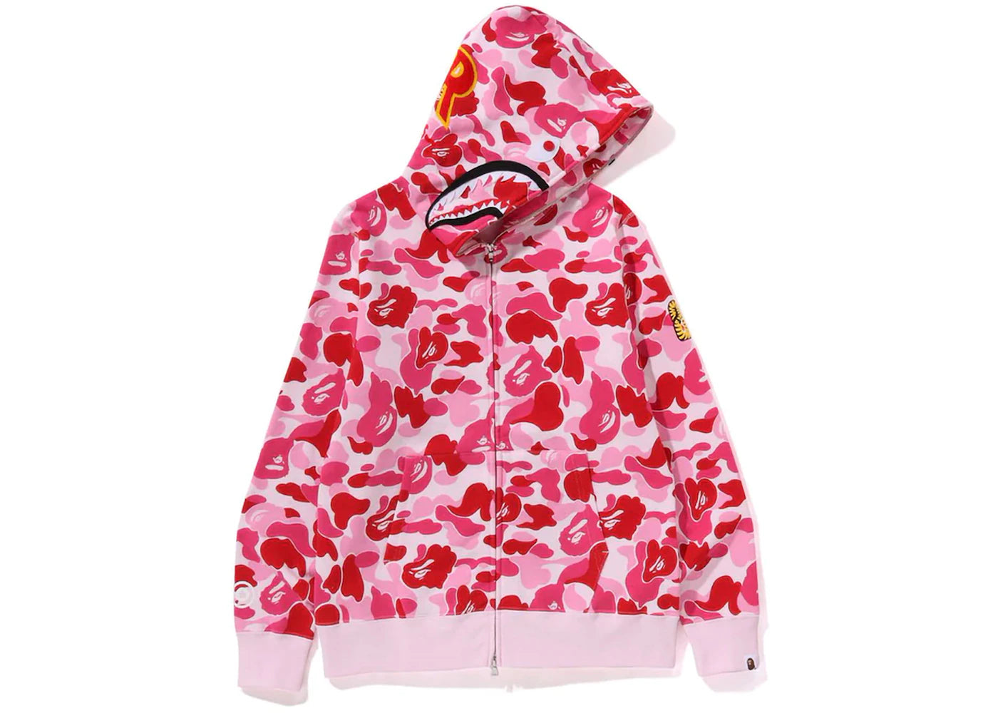 BAPE Camo Shark Full Zip Hoodie 'Pink' PONR