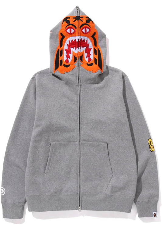 Bape Tiger Full Zip Hoodie ‘Grey’