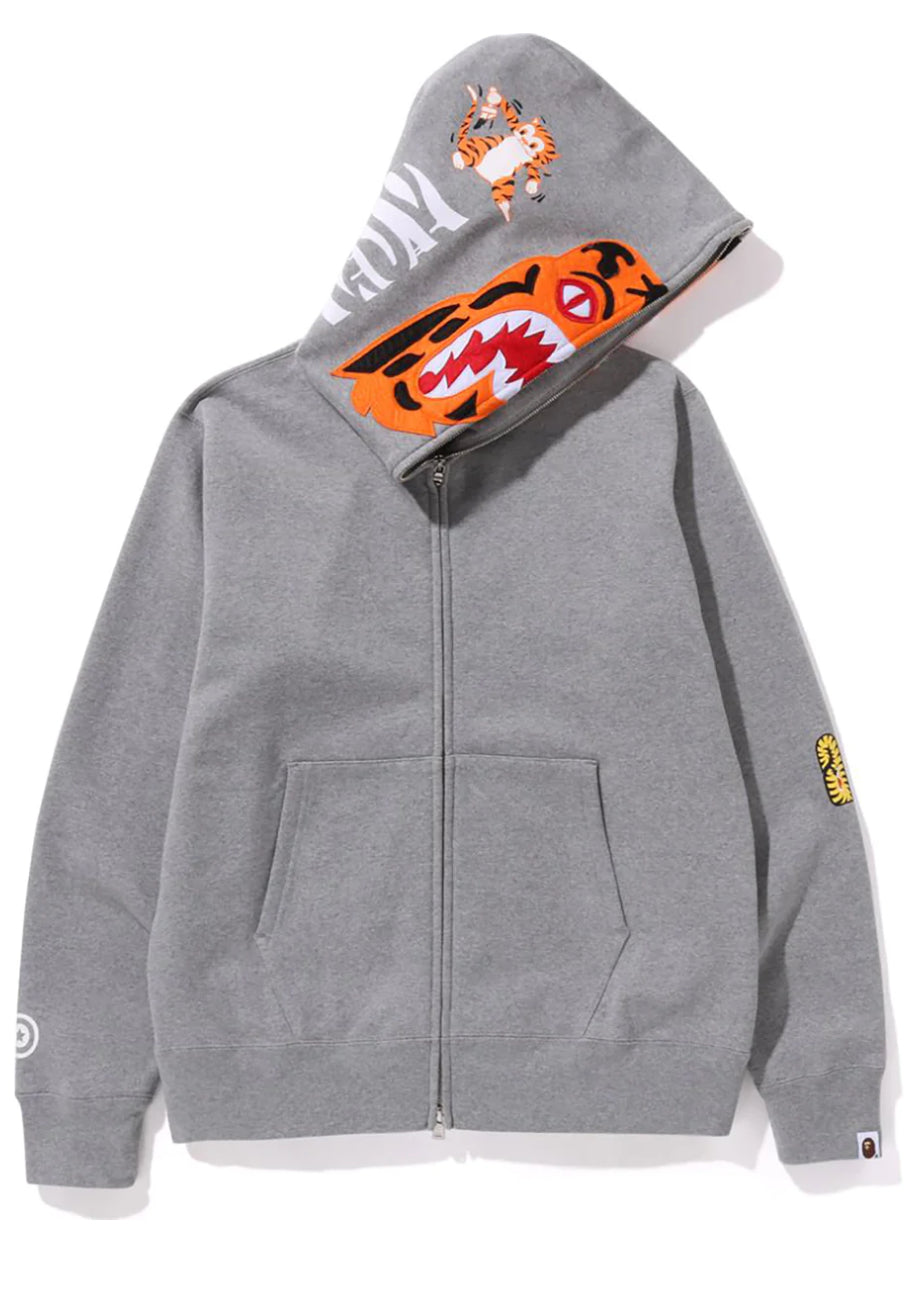 Bape Tiger Full Zip Hoodie ‘Grey’