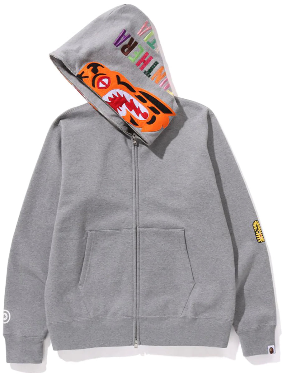 Bape Tiger Full Zip Hoodie ‘Grey’